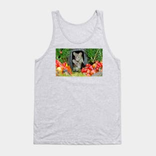 two wild garden house mice in a log home Tank Top